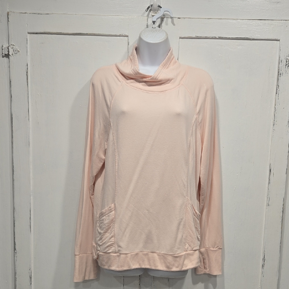 YOGALICIOUS BALLERINA PINK LONG SLEEVE WOMENS SIZE LARGE.   #6992